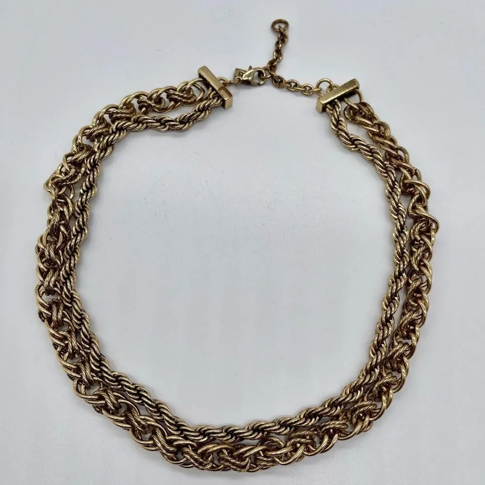 Banana Republic Double Strand Thick Chain Necklace - Picture 3 of 5